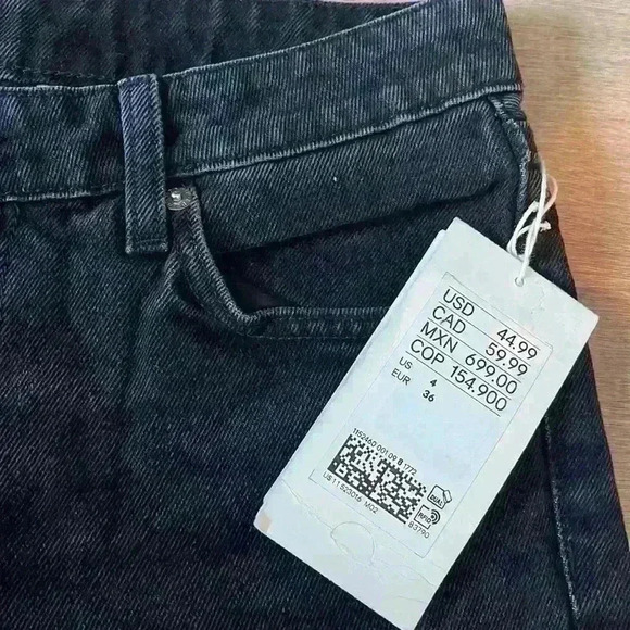 H&M Straight Regular Jeans Black Sz 4 (runs small) - Picture 7 of 13